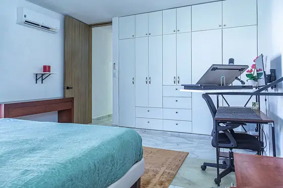 Third bedroom, built-in wardrobes