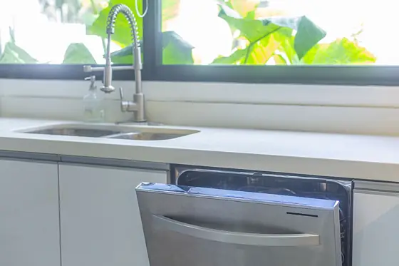 Dishwasher and garden window