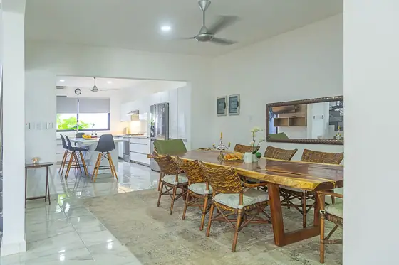 Open living and dining